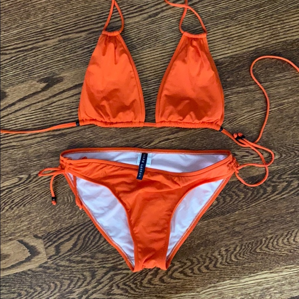 Ralph Lauren orange bikini Sz S